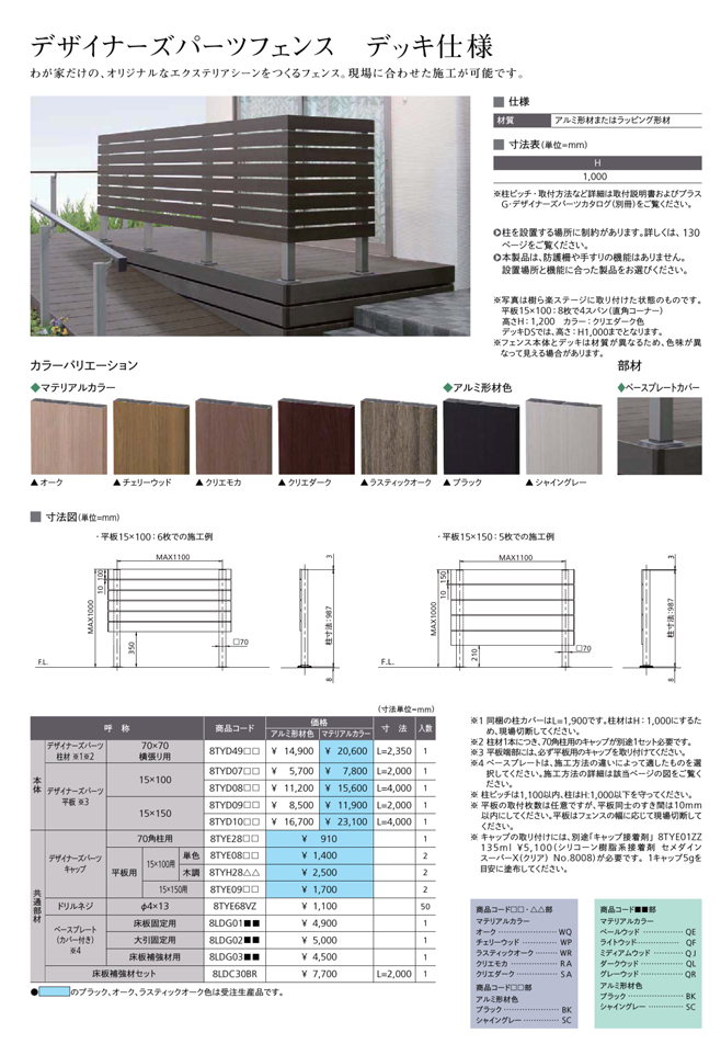 デザイナーズパーツ 平板 15×150 L寸法4000mm ラッピング形材色
